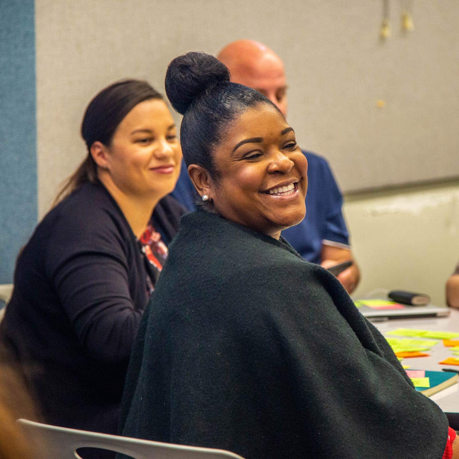 Educators smiling